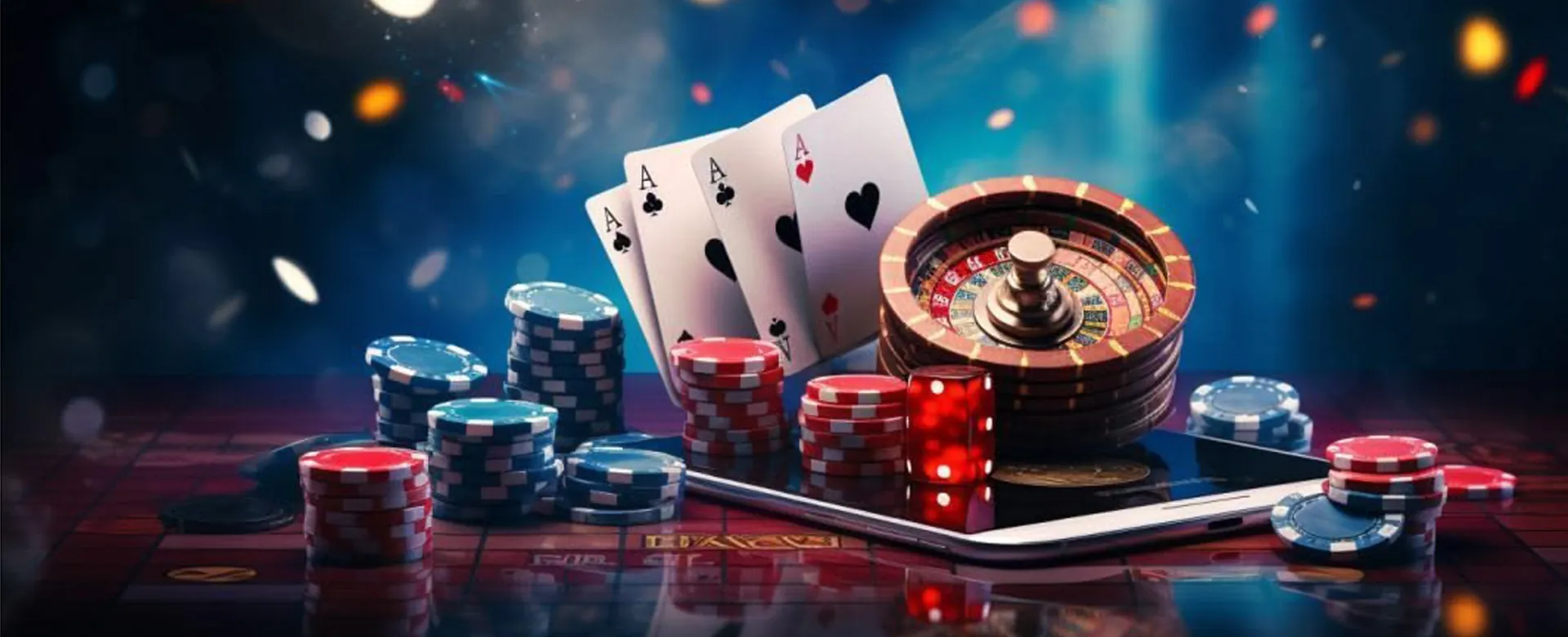 aaajili Poker Room with players and cards